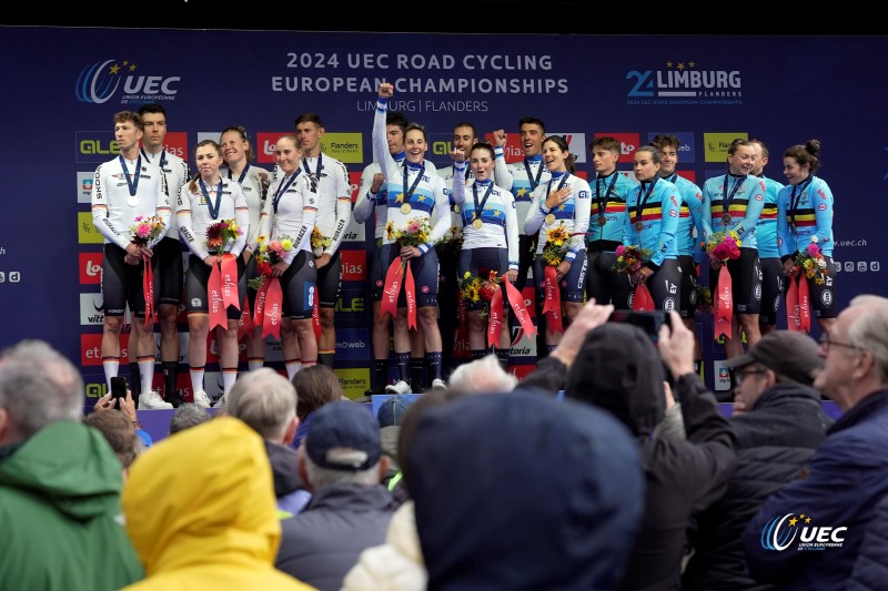 2024 UEC Road European Championships - Limburg - Flanders - Elite Team Time Trial Mixed Relay 52,3 km - 12/09/2024 -  - photo Luca Bettini/SprintCyclingAgency?2024